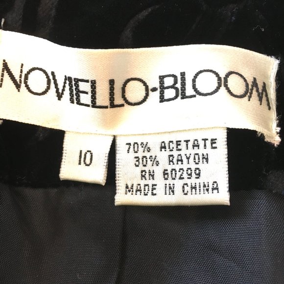 Noviello Bloom Black Velvet Victorian 90’s Jacket - Picture 10 of 12